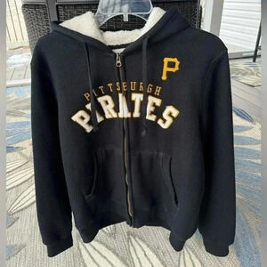 Pittsburgh Pirates MLB Sherpa Lined Women’s Zip Up Sweatshirt‎ Size Large